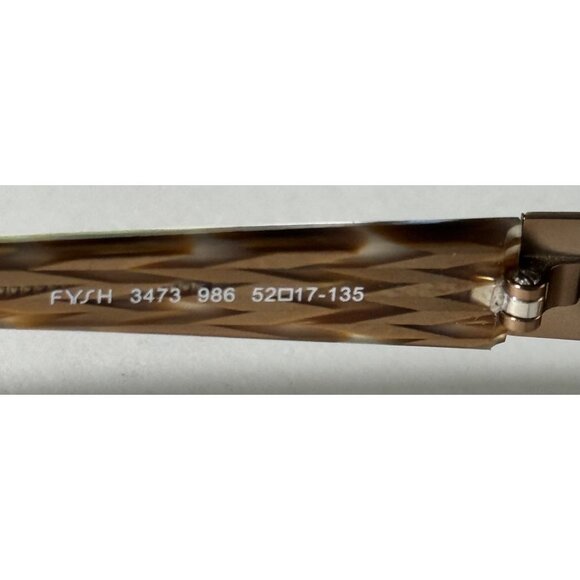 Fysh Urban Eyewear 3473 FRAMES ONLY Brown Metal Womens Glasses 52-17-135 986 - Picture 4 of 10